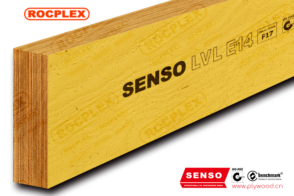 Structural LVL E14 Engineered Wood LVL Beams 240 x 63mm H2S Treated SENSO Framing LVL F17