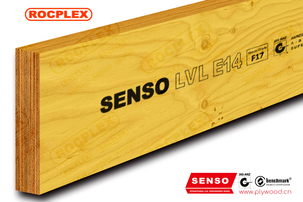 Structural LVL E14 Engineered Wood LVL Beams 360 x 63mm H2S Treated SENSO Framing LVL F17