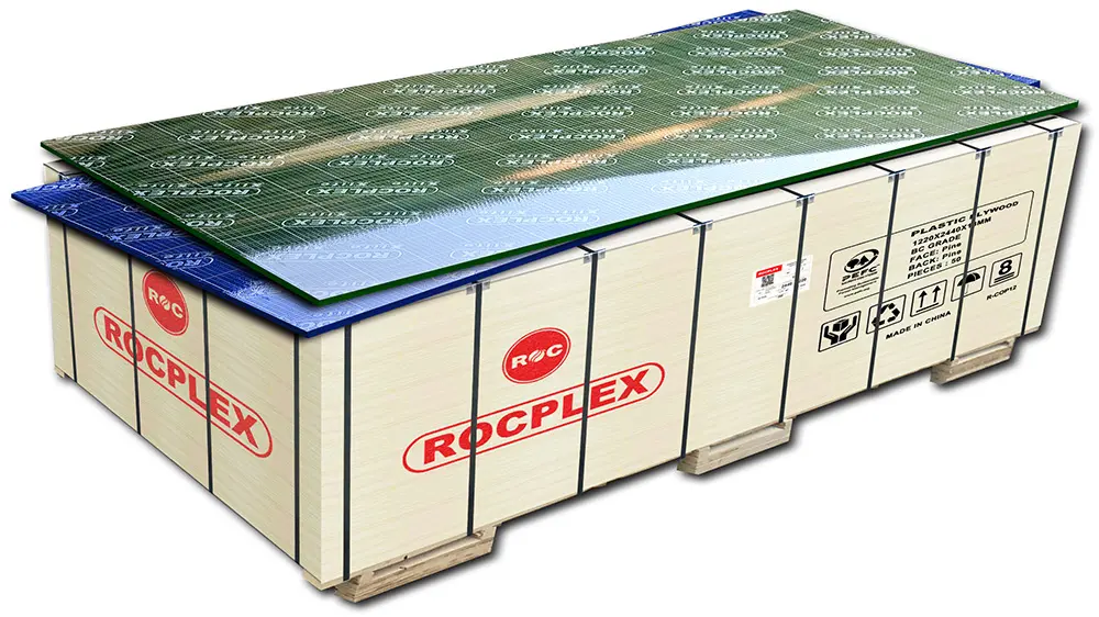 Plastic Coated Plywood – Ideal for Construction and Formwork Plastic-coated plywood for construction and formwork applicationsk