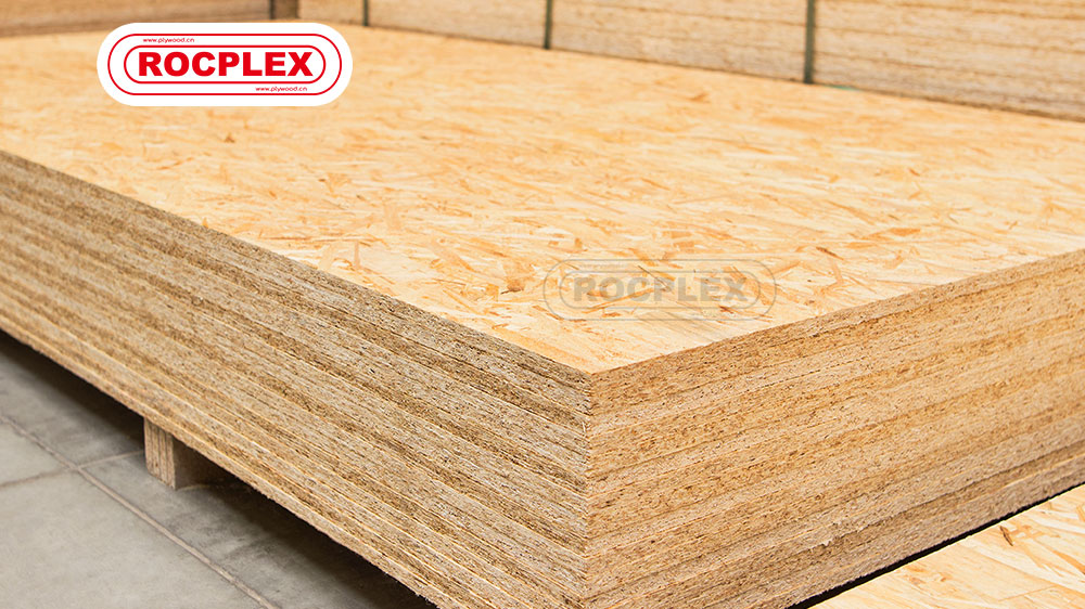 ROCPLEX OSB board, also known as oriented strand board (OSB sheet, OSB panel, OSB plywood), highlighting its smooth surface and structural integrity. ROCPLEX, a leading OSB supplier and factory, offers waterproof OSB, structural OSB, and various sizes including OSB 9mm, OSB 12mm, and OSB 18mm. Ideal for wall sheathing, flooring, furniture, and construction use, ROCPLEX OSB panels deliver excellent performance at competitive OSB prices.