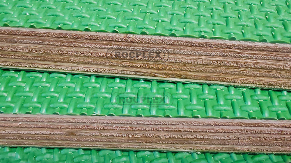 ROCPLEX Xlife Plastic Antislip Plywood; waterproof phenolic-like film faced plastic plywood panels with anti-slip mesh or hexagonal surface; sealed edge heavy-duty reusable plywood for concrete formwork, scaffolding platforms, and trailer flooring; slip-resistant plastic surface plywood with long lifespan from ROCPLEX.