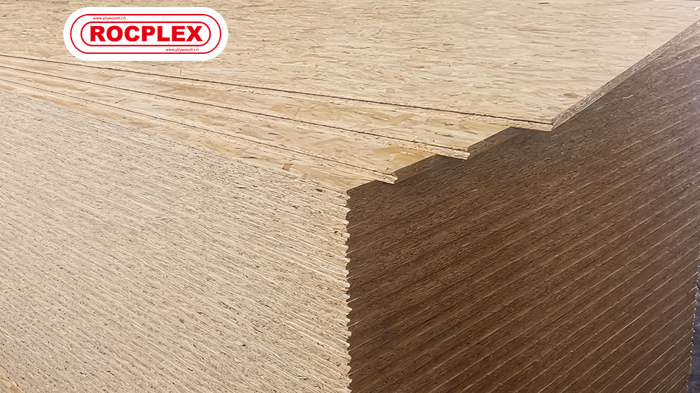 ROCPLEX tongue groove OSB sheathing, also known as T&G OSB sheathing or tongue and groove OSB panels. Engineered with moisture-resistant adhesives and precision interlocking edges, ROCPLEX structural OSB sheathing offers easy installation and high load-bearing strength. Ideal for wall sheathing, roof decking, and subfloor systems, ROCPLEX waterproof T&G OSB sheathing panels are available in 18mm OSB sheathing panels and 22mm OSB sheathing, designed to provide long-term durability in both residential and commercial construction projects.