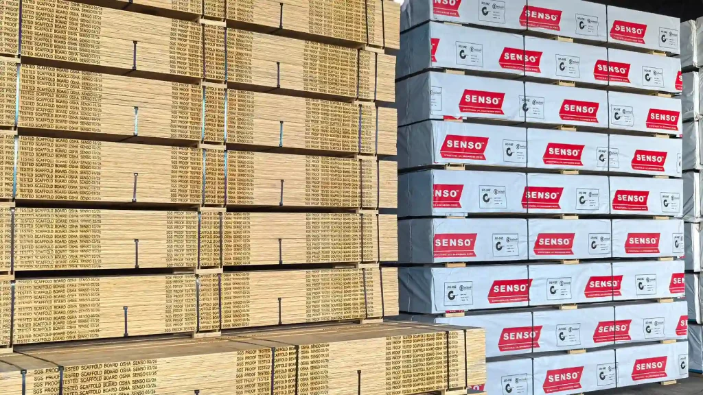 Scaffold Boards for Construction Platform and Plywood Sheet Use Scaffold boards used as plywood sheet platform in construction scaffolding