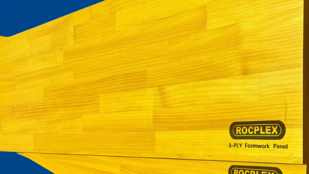 ROCPLEX plywood sheet used as shuttering ply board for repeat concrete pours