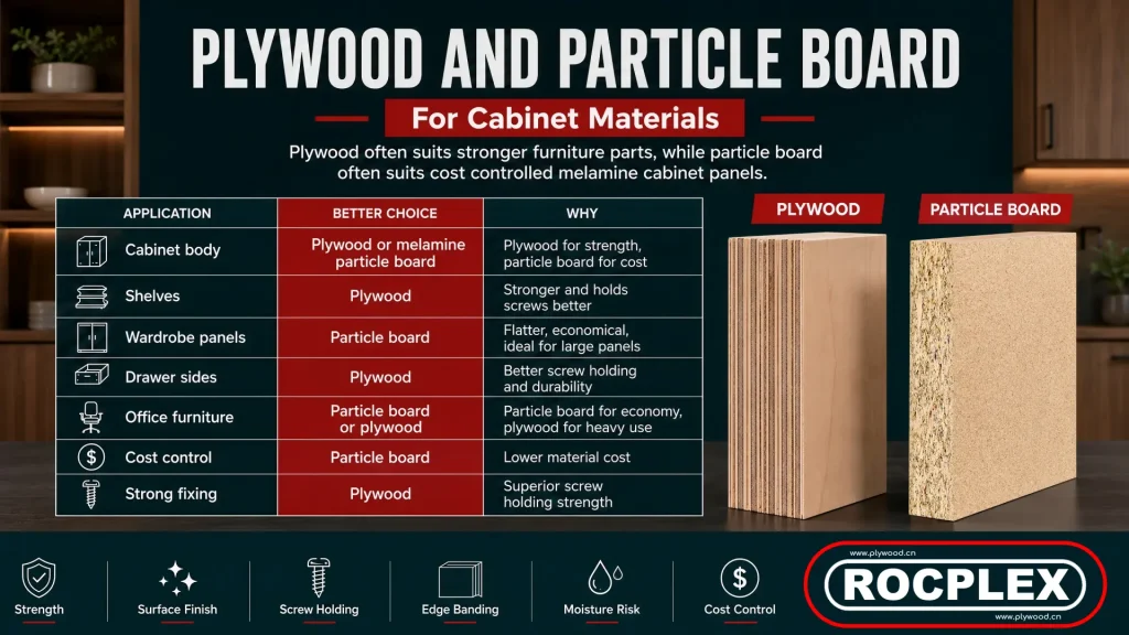 Plywood and Particle Board for Cabinet Material Choice plywood and particle board comparison for cabinet material choice