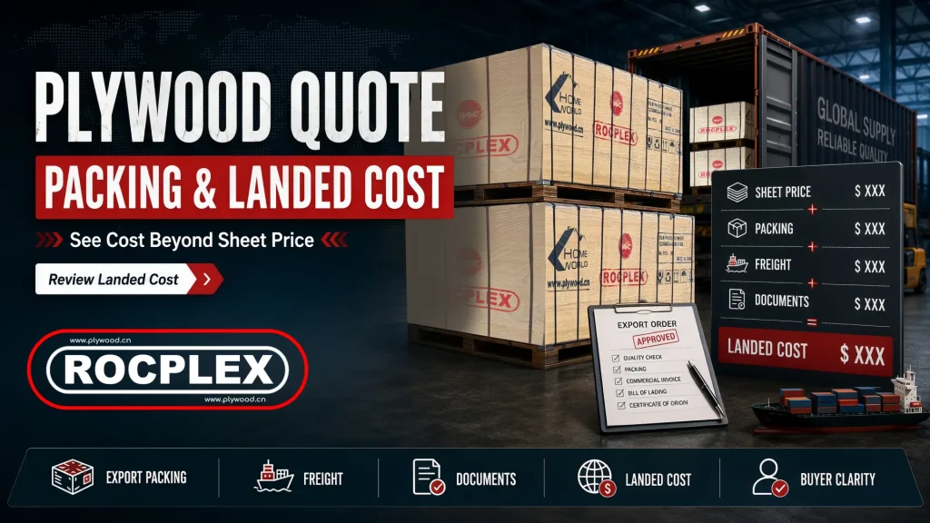 Plywood Quote Packing and Landed Cost plywood quote with packing and landed cost details for importers