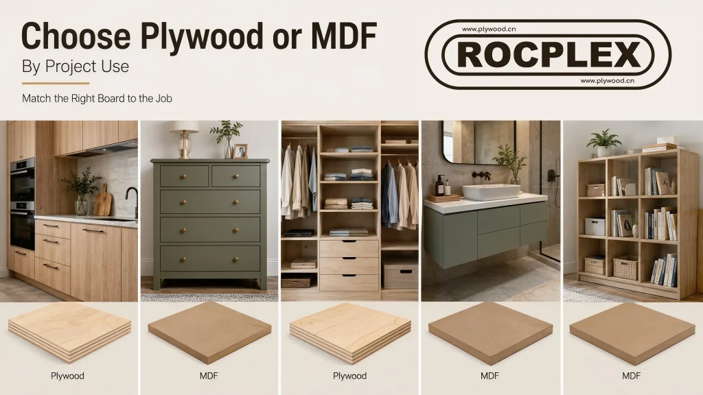 Choose Plywood or MDF by Furniture Interior and Building Project Use choose plywood or MDF by furniture interior and building project use