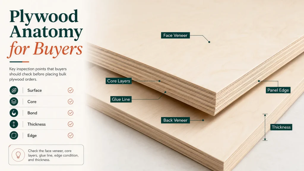 Plywood buyer selection matrix for choosing the right sheet by application and performance need Plywood buyer selection matrix for furniture, formwork, marine use, export cases, trailer flooring, and wholesale stock