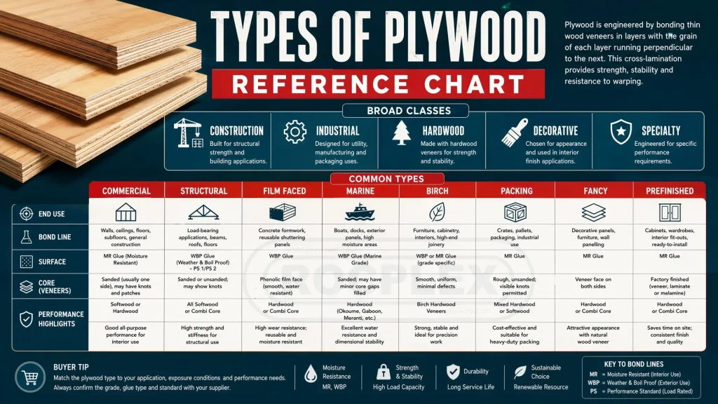 Types of Plywood Reference Chart for Buyers types of plywood reference chart for structural decorative marine and formwork panels