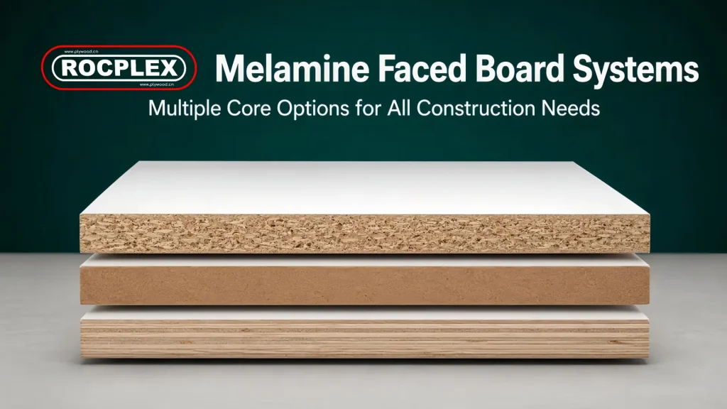 Melamine faced board particle board MDF and plywood core comparison Melamine faced board core options comparing particle board, MDF and plywood